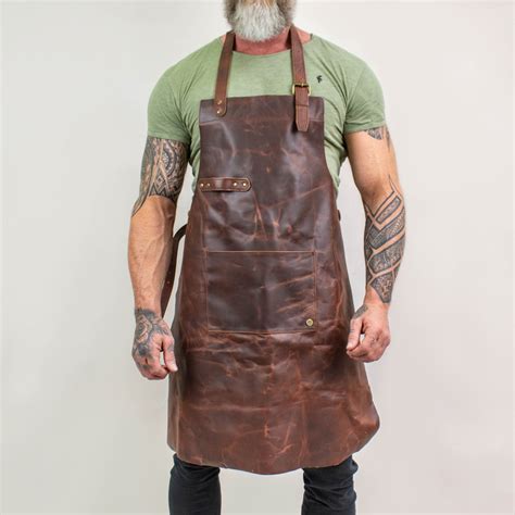 Company Logo Branded Leather Apron | Coffee Shops, Chefs, Butchers, Hairdressers or Luxury ...