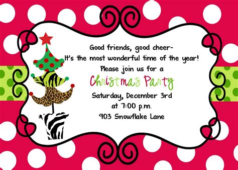 Family Christmas Invitations Rhymes - Invitation Design Blog