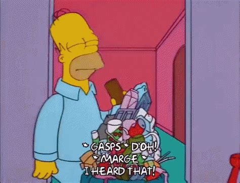 Homer Simpson Doh Bump In Their Trash GIF | GIFDB.com