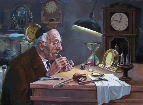 Watchmaker Painting by Evgeny Lunev - Jose Art Gallery