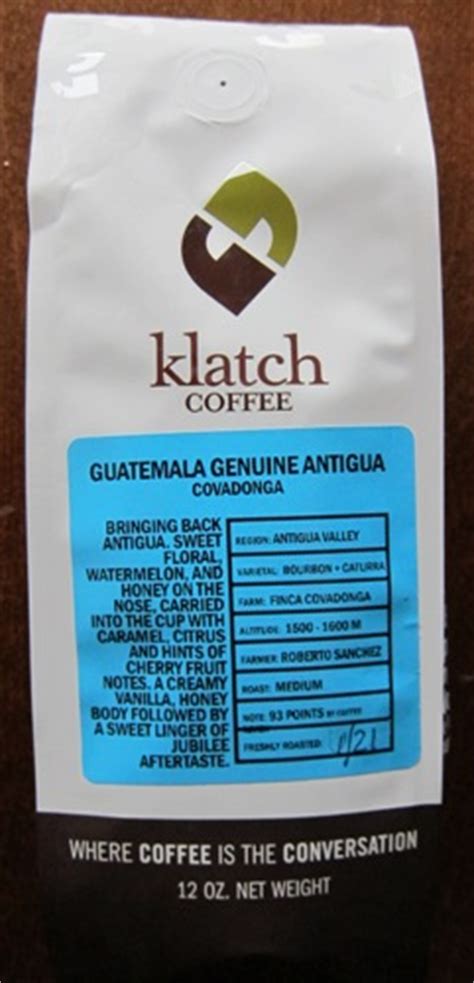 Klatch Coffee – Guatemala Genuine Antigua Covadonga – Melanie Cooks