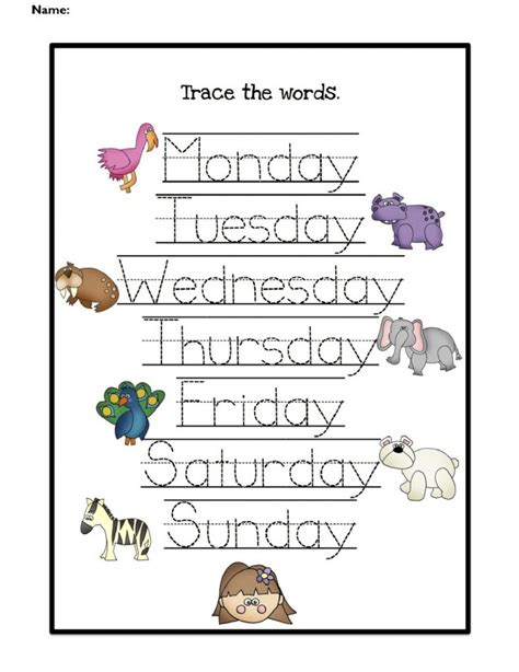 Days of the Week Worksheets | Activity Shelter