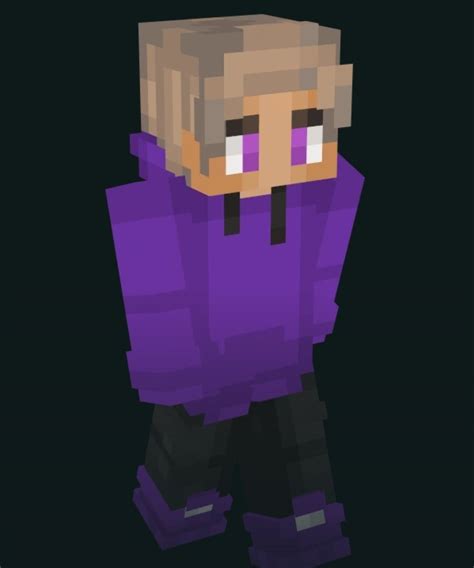 Purple Skin Minecraft Boy