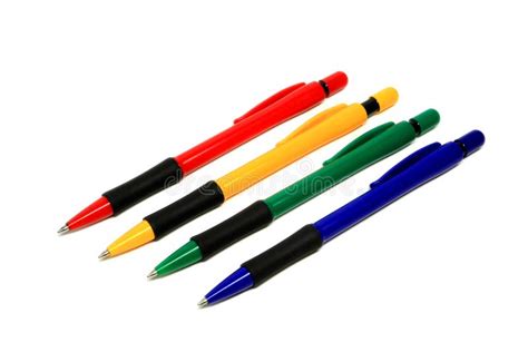 Four ball point pens stock image. Image of painting, plastic - 7868213