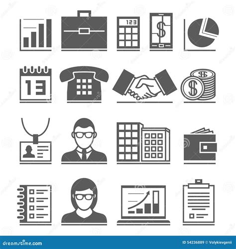 Business Icons stock vector. Illustration of money, goal - 54236889