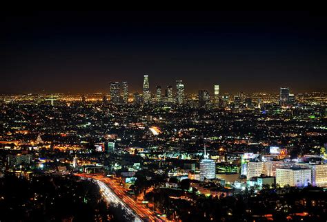 Los Angeles Night View Photograph by Sue Maisano - Fine Art America