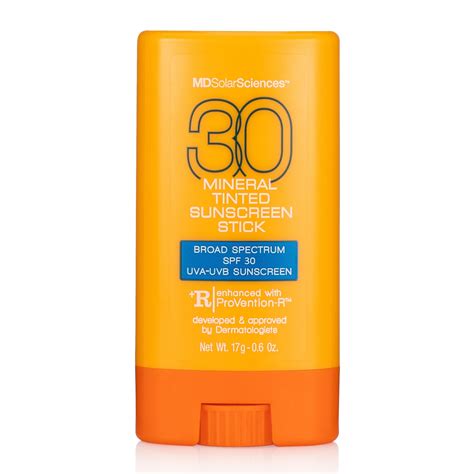 MDSolarSciences Mineral Tinted Sunscreen Stick, Zinc Oxide, SPF 30, 0.6 ...