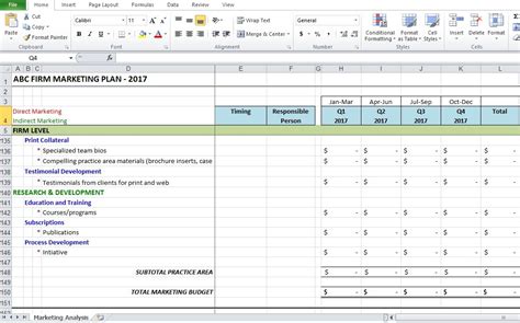 Marketing Analysis Excel Template Free - Excel TMP