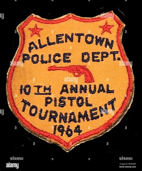 1964 - Allentown Police Department Pistol Tournament Patch - Allentown PA Stock Photo - Alamy