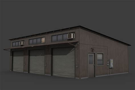 Old Small Warehouse 3D asset | CGTrader