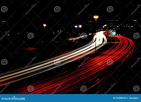 Highway Night Traffic stock photo. Image of move, night - 24288764