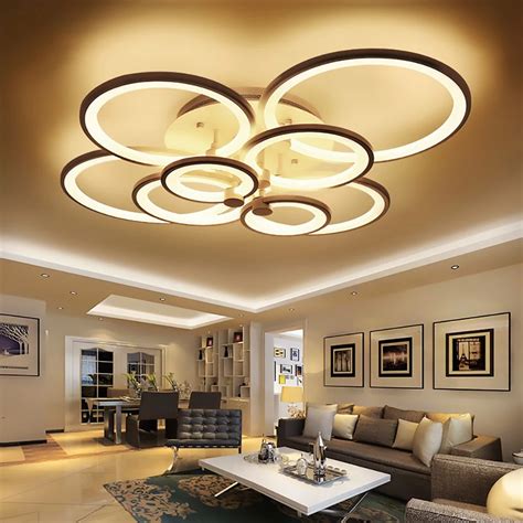 Surface Mounted Modern Led Ceiling Lights For Living Room Luminaria Led Bedroom Fixtures Indoor ...