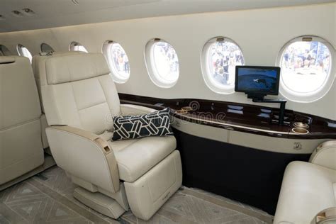 Dassault Falcon Business Jet Cabin Interior Editorial Stock Photo ...