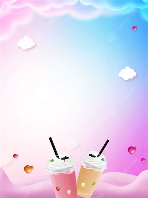 Beautiful Romantic Milk Tea Advertising Background Wallpaper Image For Free Download - Pngtree