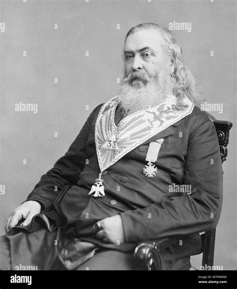 Albert Pike (1809 – 1891) American writer and Freemason Stock Photo - Alamy