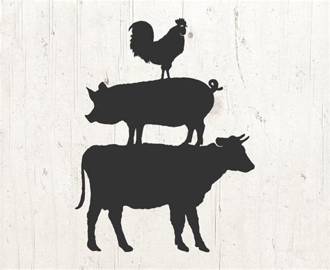 Farm Animal SVG Farm SVG Farm Animals Svg Cow Svg Pig - Etsy Australia