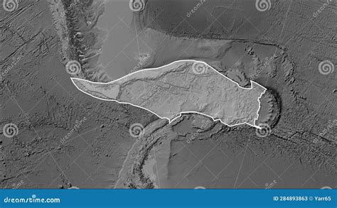 Scotia Tectonic Plate. Grayscale Map Stock Illustration - Illustration of line, volcanic: 284893863