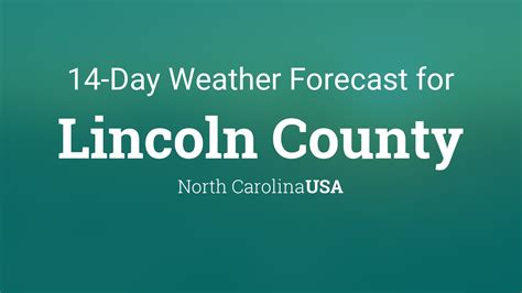 Lincoln County, North Carolina, USA 14 day weather forecast