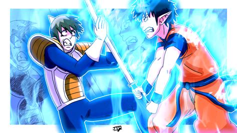 Blue Exorcist - Rin Okumura vs Amaimon (DBZ ver.) by LordBlackTiger666 on DeviantArt