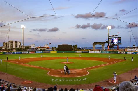 Sunset at Blue Wahoos Stadium, home of the Pensacola Blue Wahoos - February 27, 2020 Photo on ...