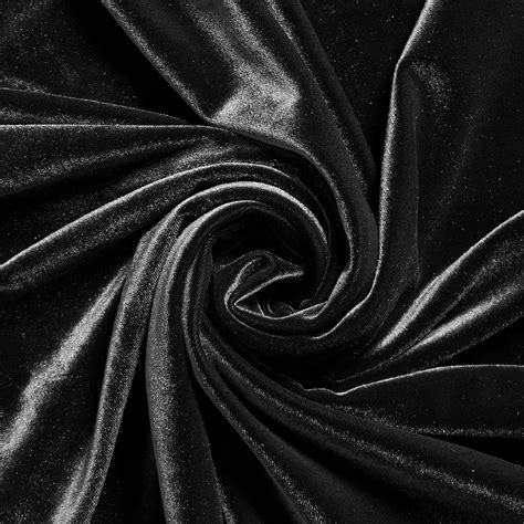 Black Stretch Velvet Fabric 60'' Wide by the Yard for - Etsy