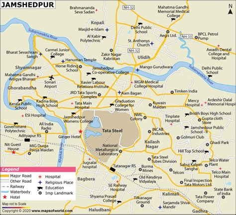 Where is Jamshedpur Located, Location of Jamshedpur Map