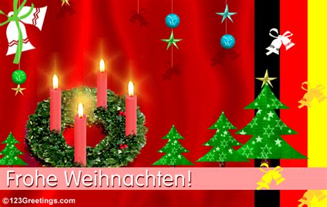 Wish A Merry Christmas In German. Free German eCards, Greeting Cards | 123 Greetings