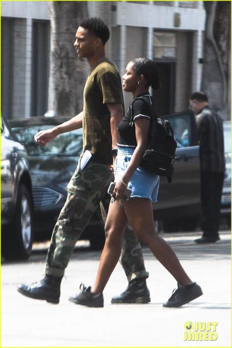 Keith Powers Holds Hands With Girlfriend Ryan Destiny While Running ...