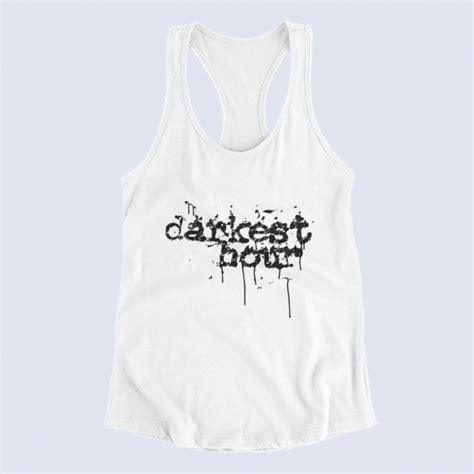 Darkest Hour Tank Top, Darkest Hour Band Logo White Tank Top Shirt, Melodic Death Metal ...