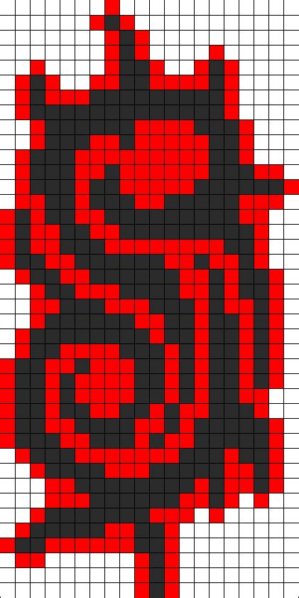 Slipknot Logo Perler Kandi Pattern | Pixel art pattern, Perler, Kandi ...