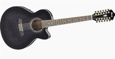 Ibanez 12 String AEL2012ETKS Black Acoustic Electric Guitar | Guitar 12 ...