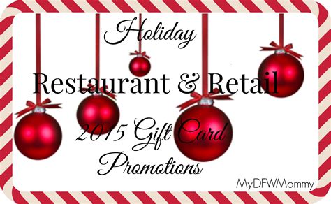 Restaurant & Retail Holiday Gift Card Deals Christmas Gift Card ...