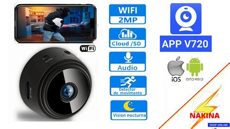 ⚡Configuración Mini Cámara A9 Wifi IP 1080P App V720 /Nakina Shop - YouTube