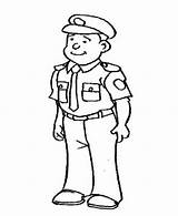 Security Guard Coloring Page sketch template