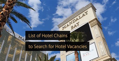 Hotel Vacancies: List of Hotel Chains to Start Your Career