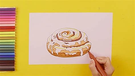 How to draw a cinnamon roll - YouTube