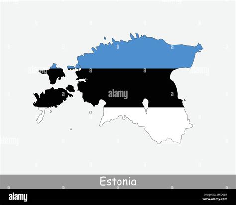 Estonia Map Flag. Map of Estonia with the Estonian national flag ...