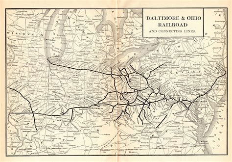 1902 Antique BALTIMORE AND OHIO Railroad Map B and O Railway | Etsy ...