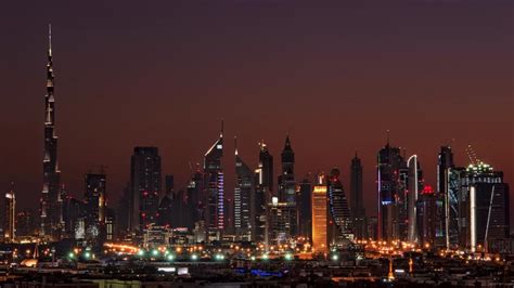 🔥 Download Dubai Skyline Skyscrapers At Night 4k Wallpaper by @lindasanchez | Dubai Skyline ...