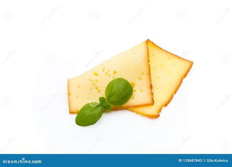 Cheese Slices Isolated on the White Background. Stock Image - Image of stack, breakfast: 129687843