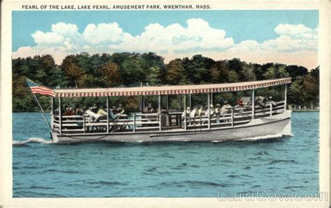 Pearl of the Lake, Lake Pearl, Amusement Park Wrentham, MA Postcard