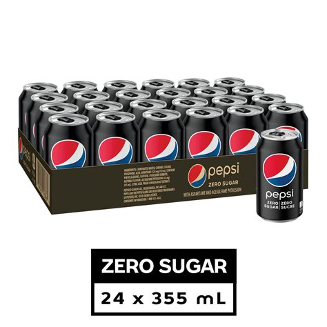 Pepsi Zero Sugar, 355mL Cans, 24 Pack | Walmart Canada