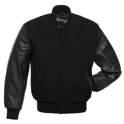 Black Varsity Wool Leather Jacket | Estilo masculino, Jaqueta, Masculino