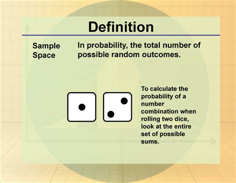 Definition--Statistics and Probability Concepts--Sample Space | Media4Math