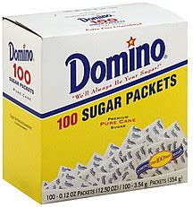 Domino Sugar Extra Fine Granulated, Packets 100.0 ea Nutrition ...