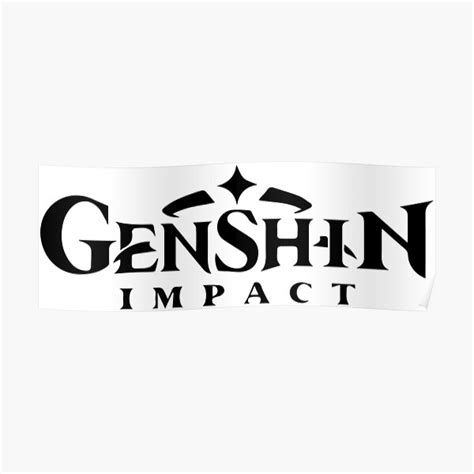 "Genshin Impact Logo Black" Poster for Sale by patternarium | Redbubble