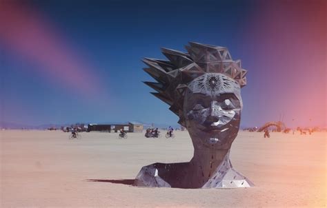 Download wallpaper USA, Nevada, Nevada, Burning Man, A serene smile, Burning Man, Serene Smile ...