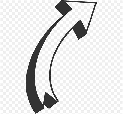 Curved Arrow Shapes, PNG, 477x766px, Triangle, Area, Black, Black And White, Black M Download Free