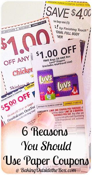 6 Reasons You Should Use Paper Coupons - Baking Outside the Box