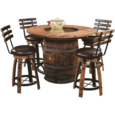 Fromthearmchair: Best Whiskey Barrel Table And Chairs | Barrel table ...